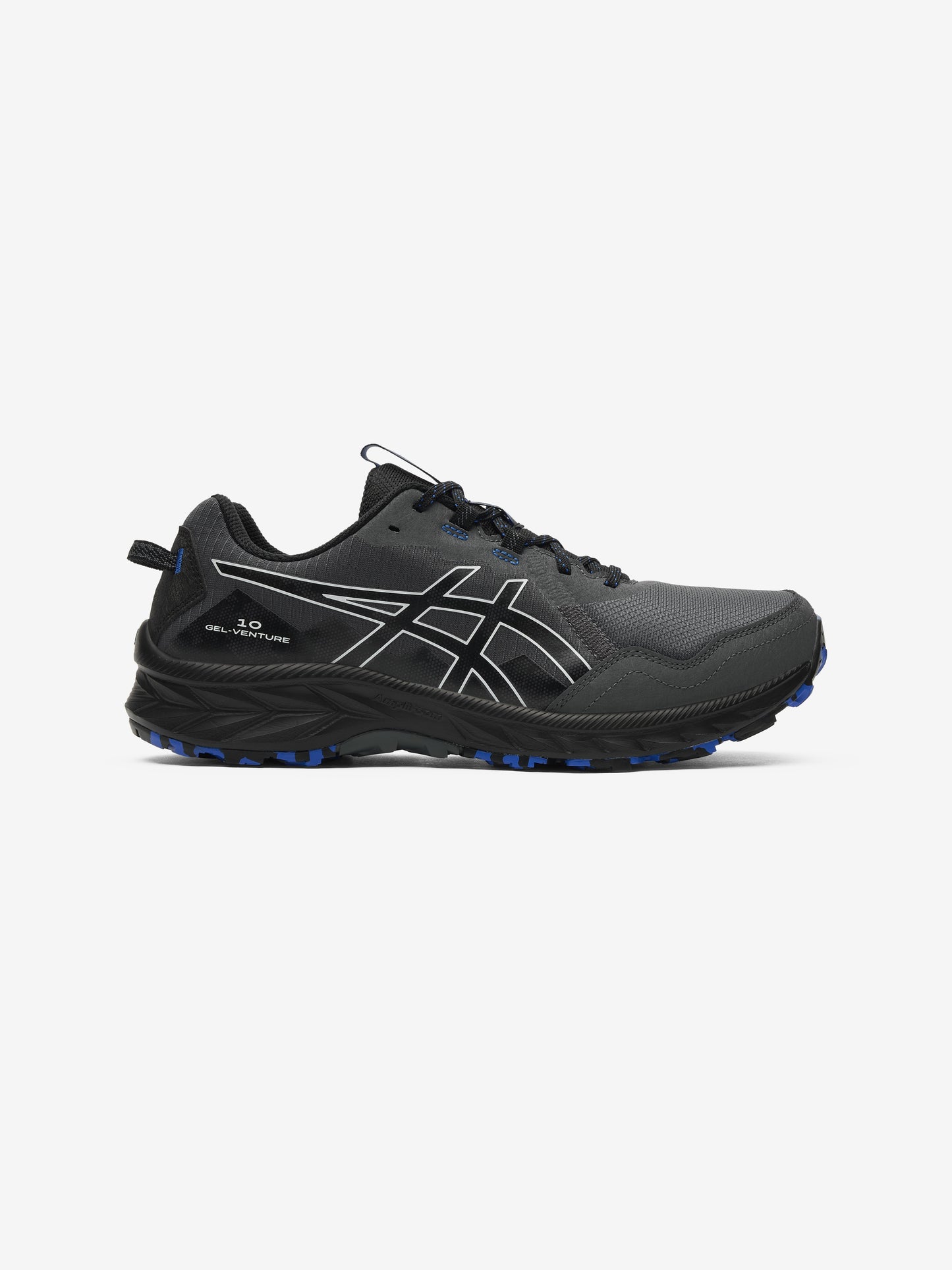 Asics Gel - Venture 10 Waterproof Trail Running Trainer - Black / Blue from DripModa