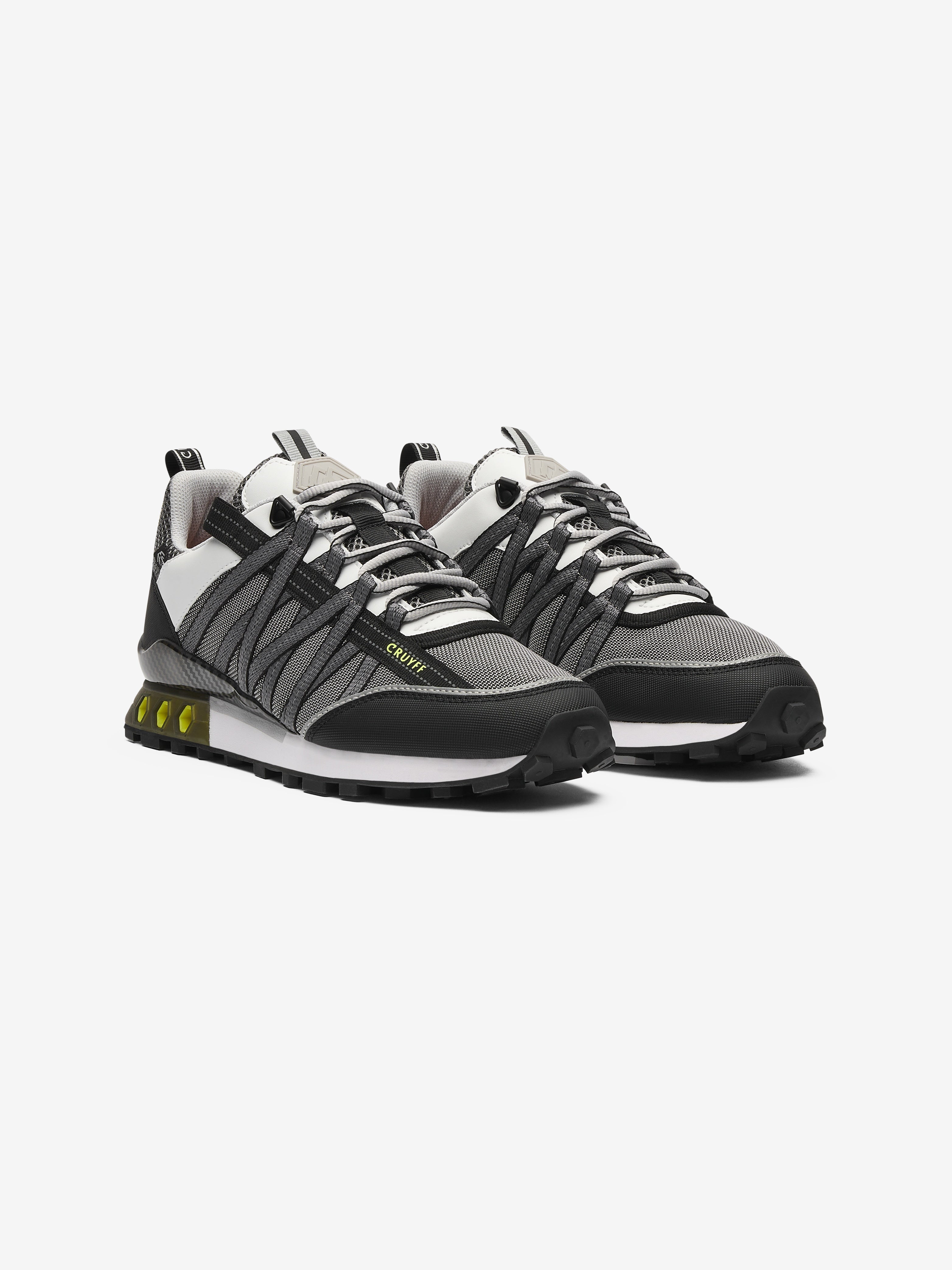 Cruyff Fearia Hex Tech Trainer - White / Fluo Yellow