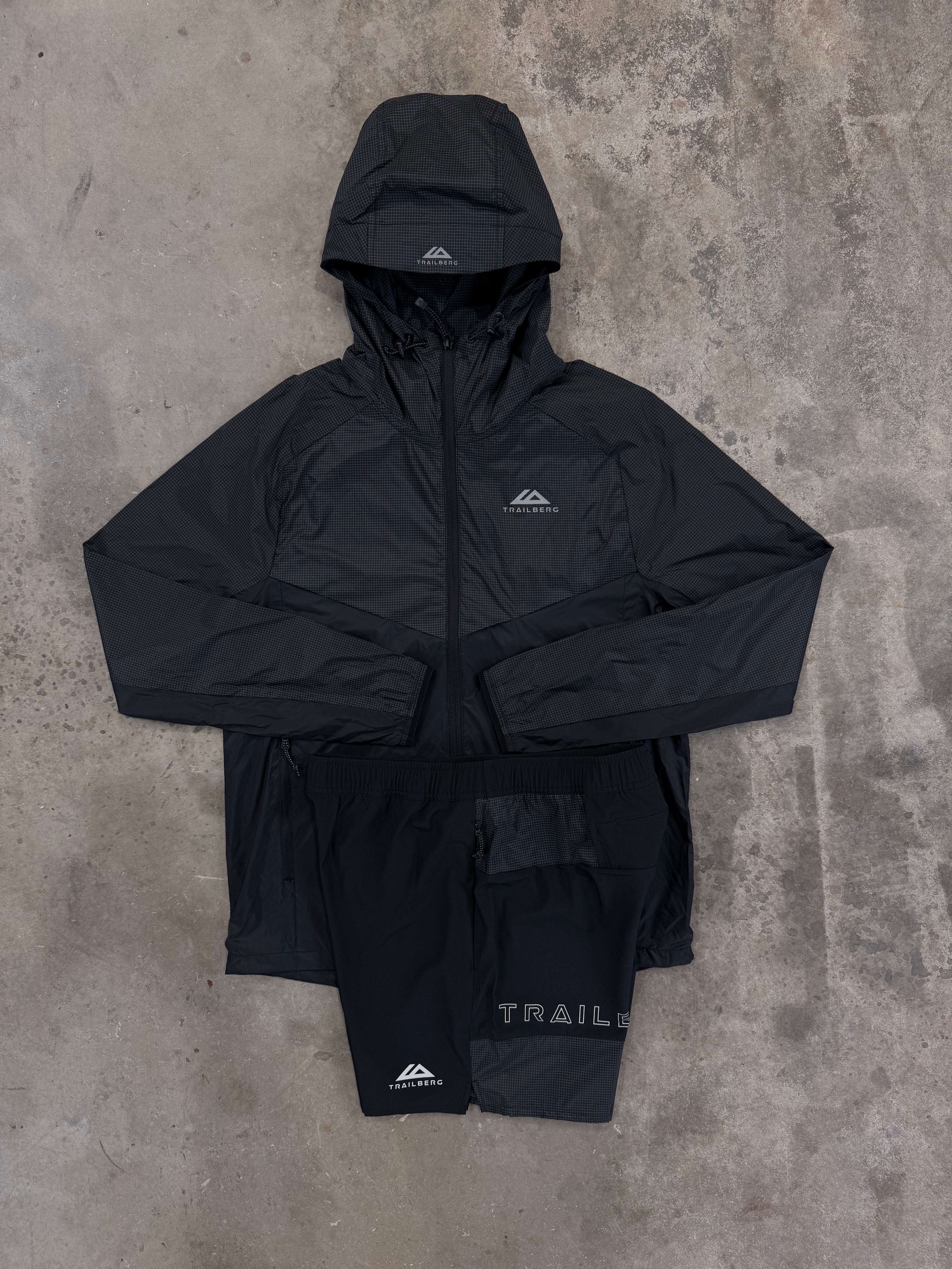 Trailberg Rapid Grid Black Set - Jacket / Short