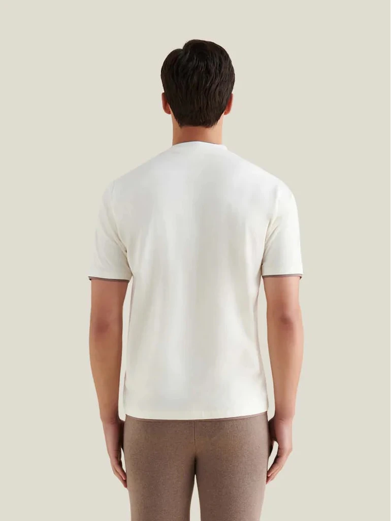 Peckham Rye Mercerised Layer T Shirt - Egret