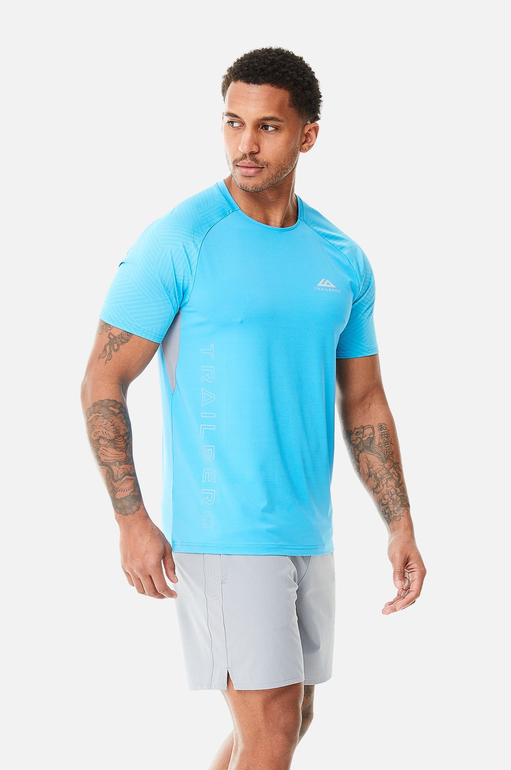 Trailberg Axis Jacquard T Shirt - Atomic Blue