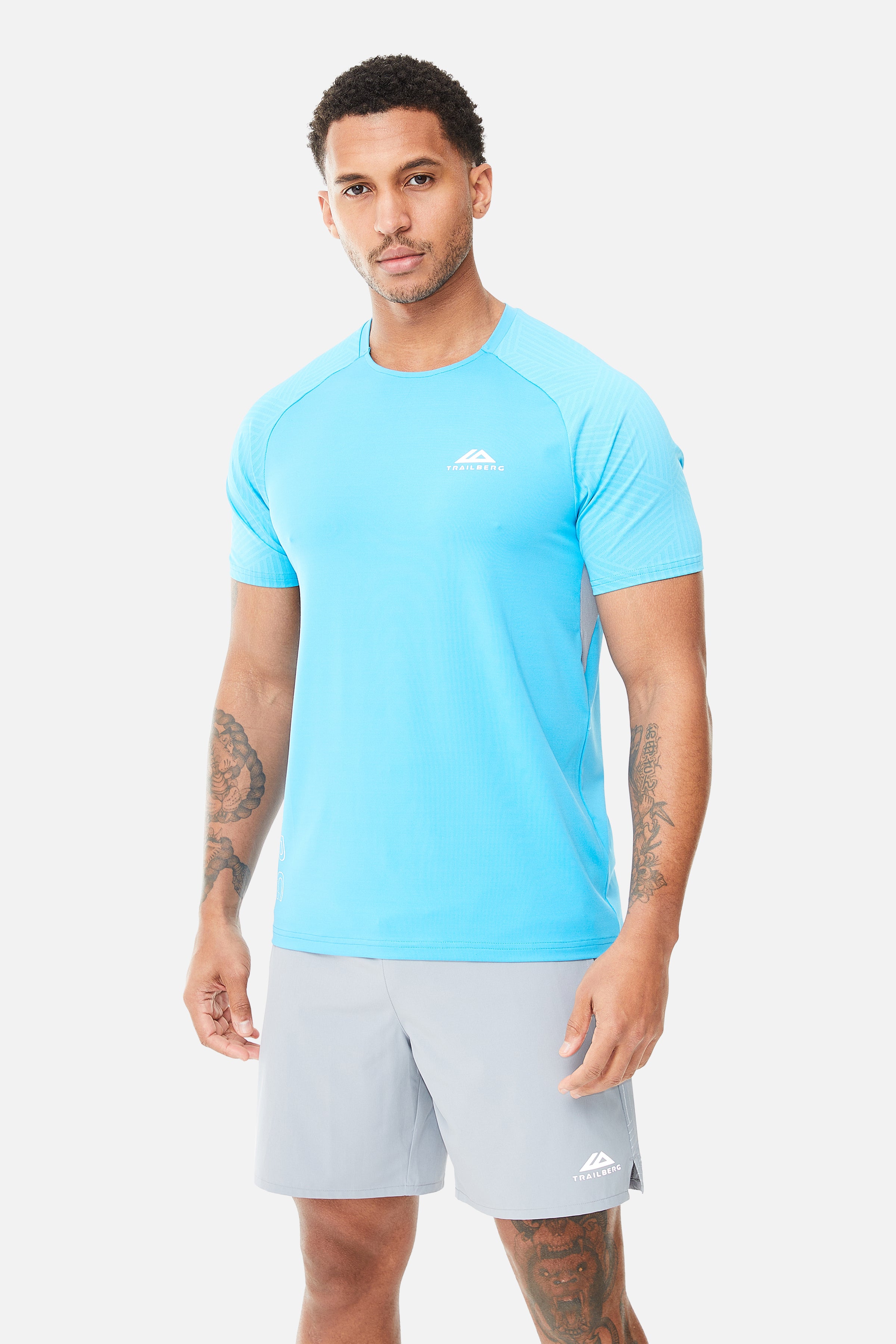 Trailberg Axis Jacquard T Shirt - Atomic Blue