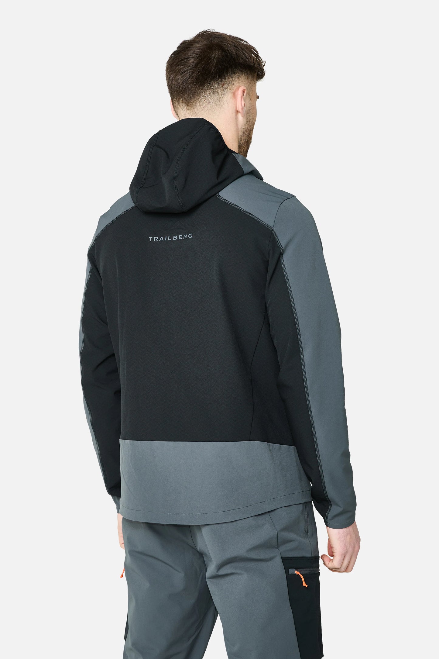 Trailberg Caldera Grid Fleece Jacket - Black / Volcano