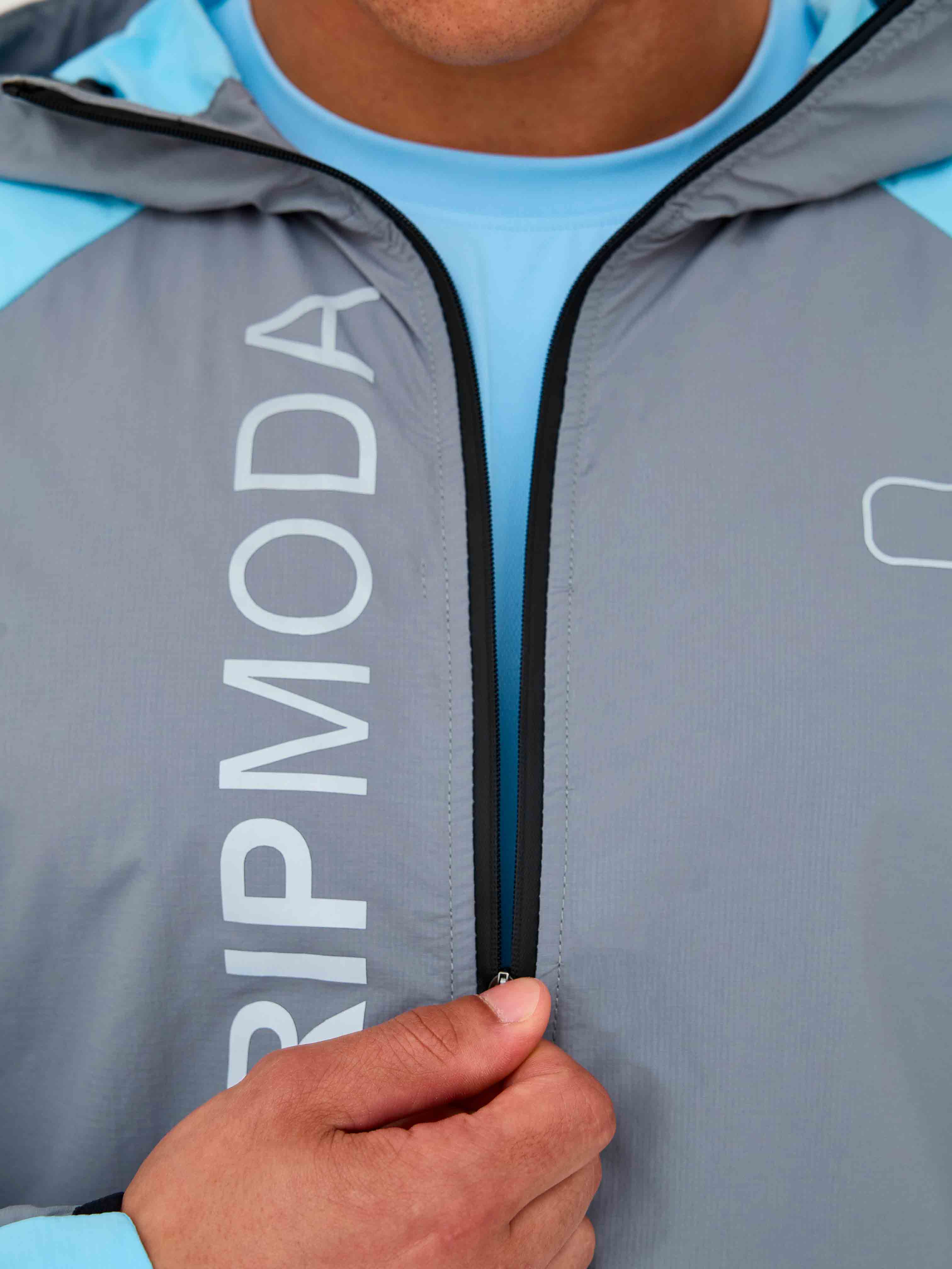 DripModa Arcs Jacket - Sky Blue
