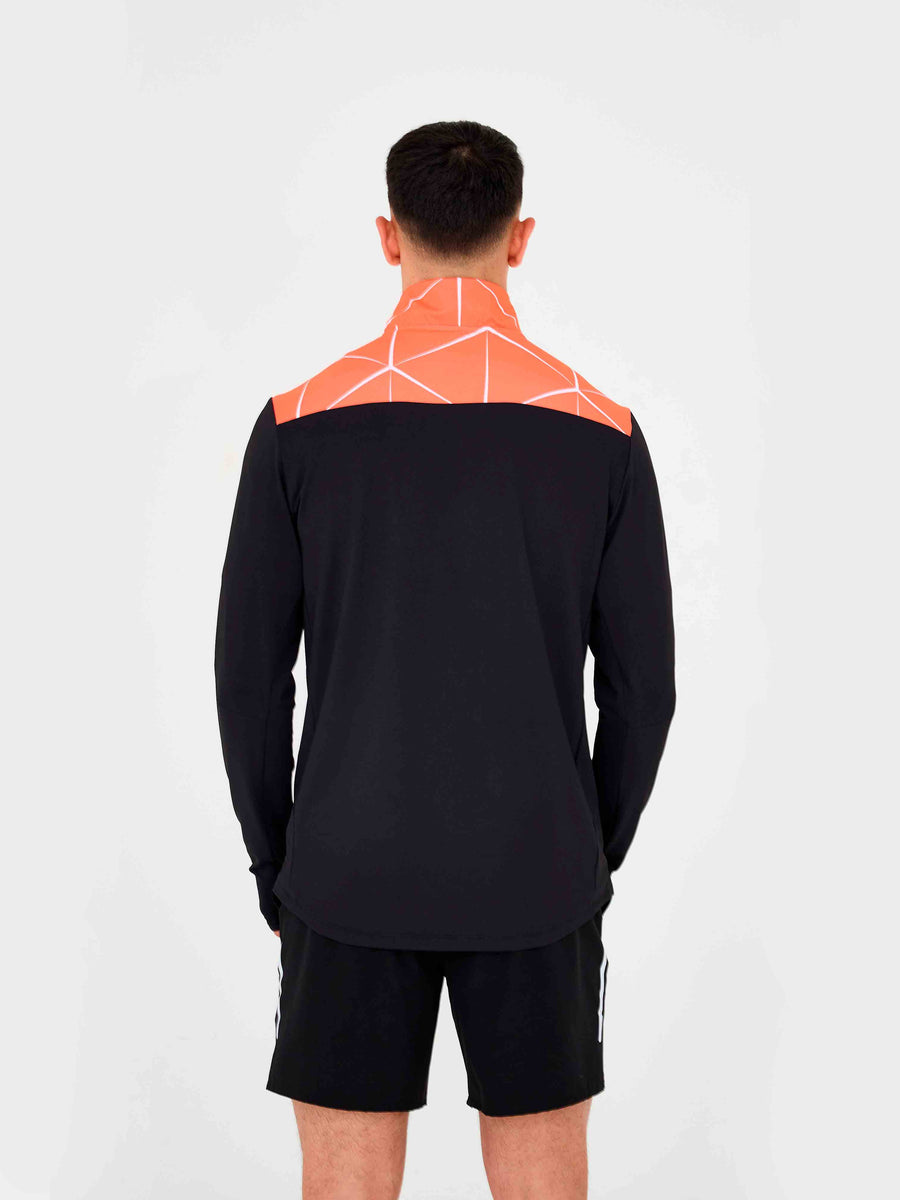 Dripmoda Precision Black/Crimson Set Quarter Zip / Shorts DripModaUk