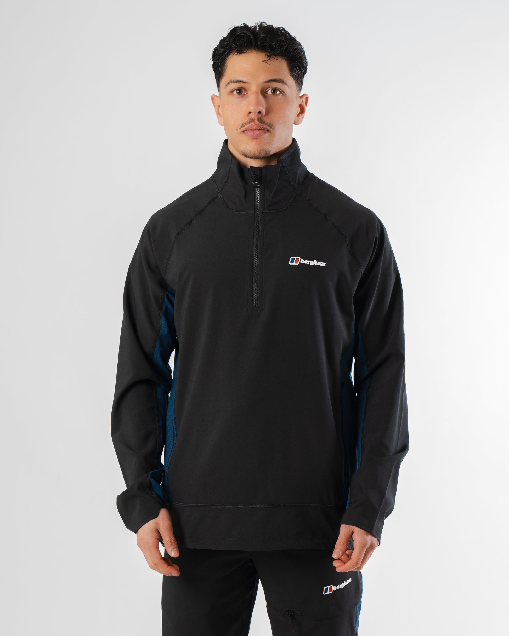 Berghaus Wavertree Black Navy Set - Quarter Zip / Pant from DripModa