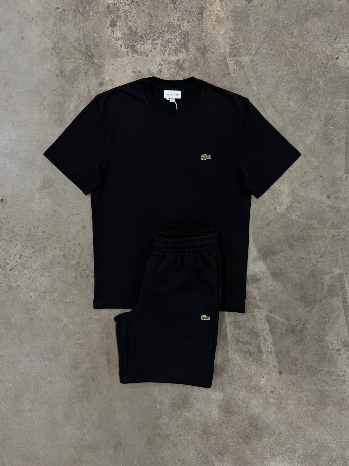 Lacoste Cotton Black Set - T Shirt / Short