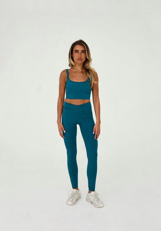 MDA Core Forest Set - Double Strap Bra & Wrap Leggings