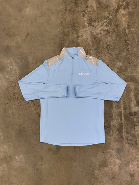 DripModa Precision Quarter Zip - Sky Blue