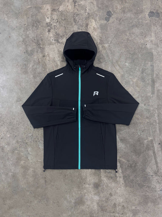 Reprimo Flight Jacket - Black / Cyan