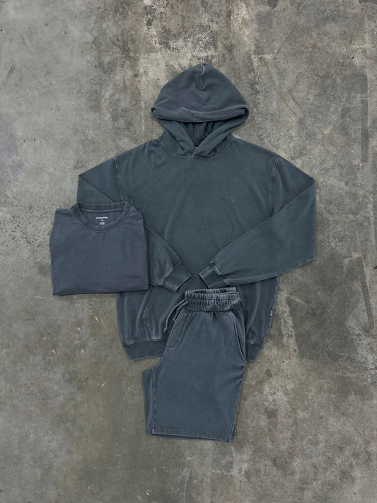 Condition Softlux Vintage Grey 3 Piece Set - Hoodie / T Shirt / Short