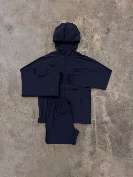 Condition Everyday Navy 3 Piece Set - Windbreaker / T Shirt / Short