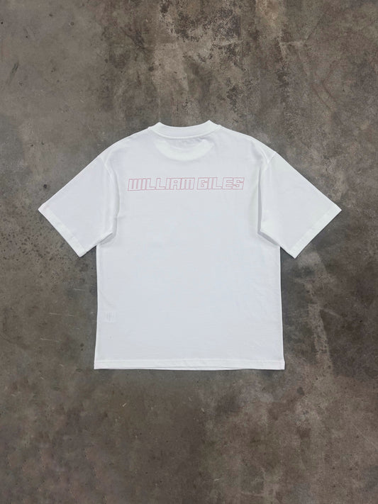 William Giles Logo T Shirt - White / Red