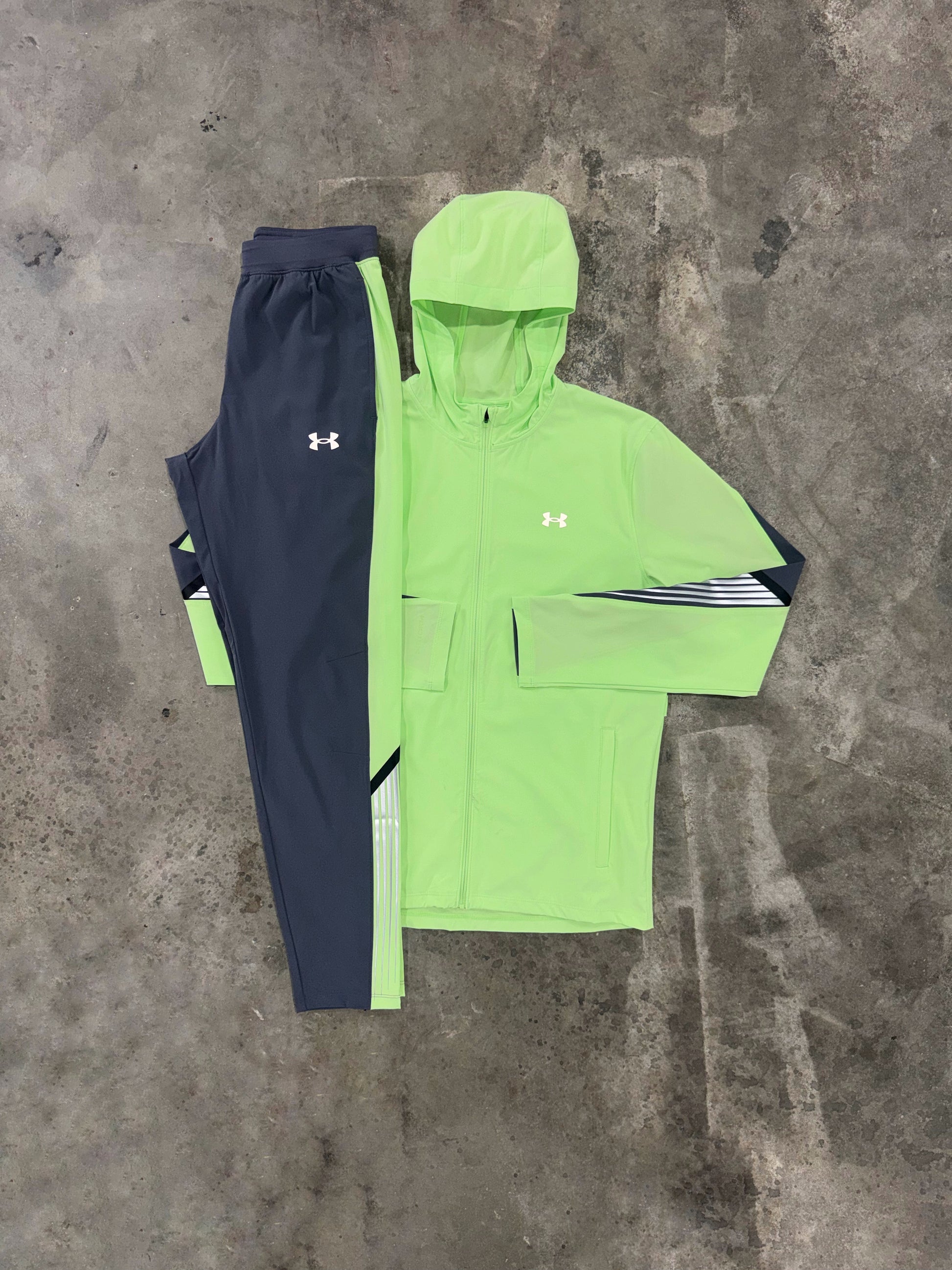Under Armour Velociti Grey / Green Tracksuit - Jacket / Pant from DripModa
