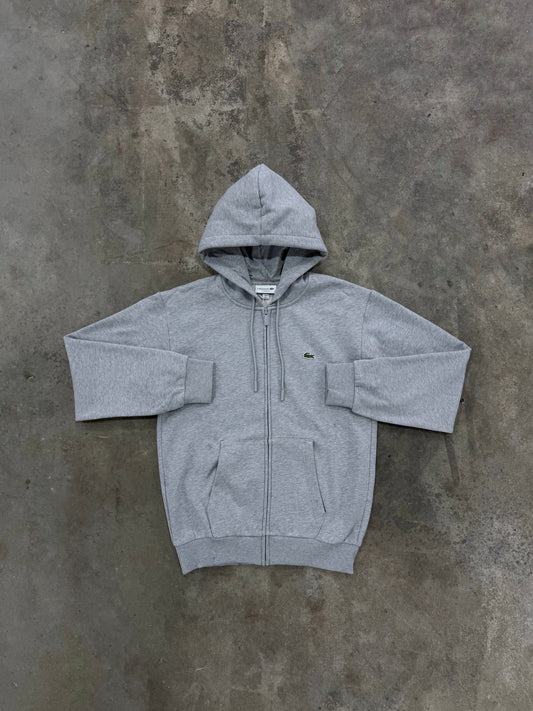 Lacoste Fleece Zipped Hoodie - Grey