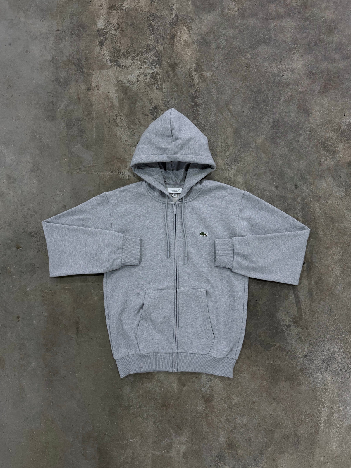 Lacoste Fleece Zipped Hoodie - Grey