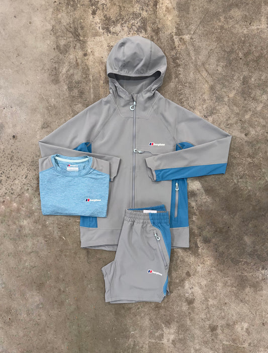 Berghaus Wavertree Grey Polar 3 Piece Set - Jacket / T Shirt / Short