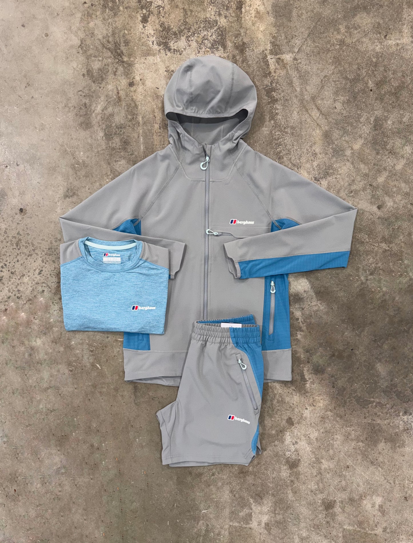Berghaus Wavertree Grey Polar 3 Piece Set - Jacket / T Shirt / Short