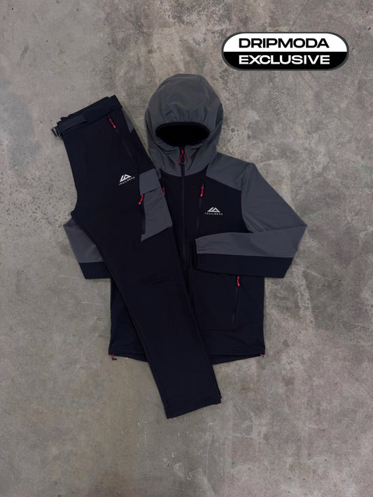 Trailberg Black / Grey Faltenjura Tracksuit - Jacket / Pant