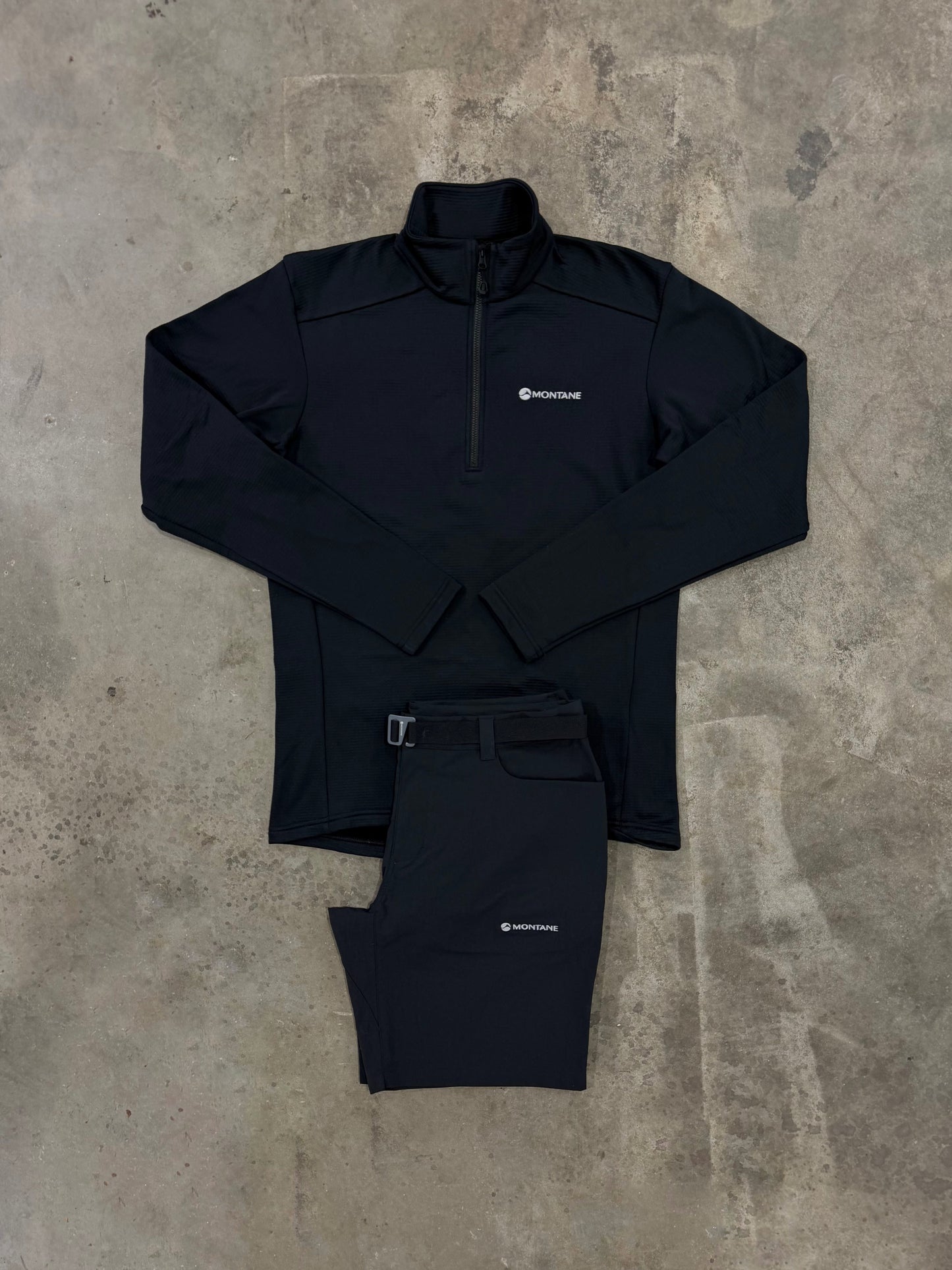 Montane Protium Black Set - Quarter Zip / Short