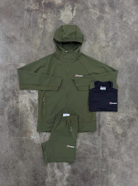 Berghaus Wavertree Green 3 Piece Set - Jacket / T Shirt / Short