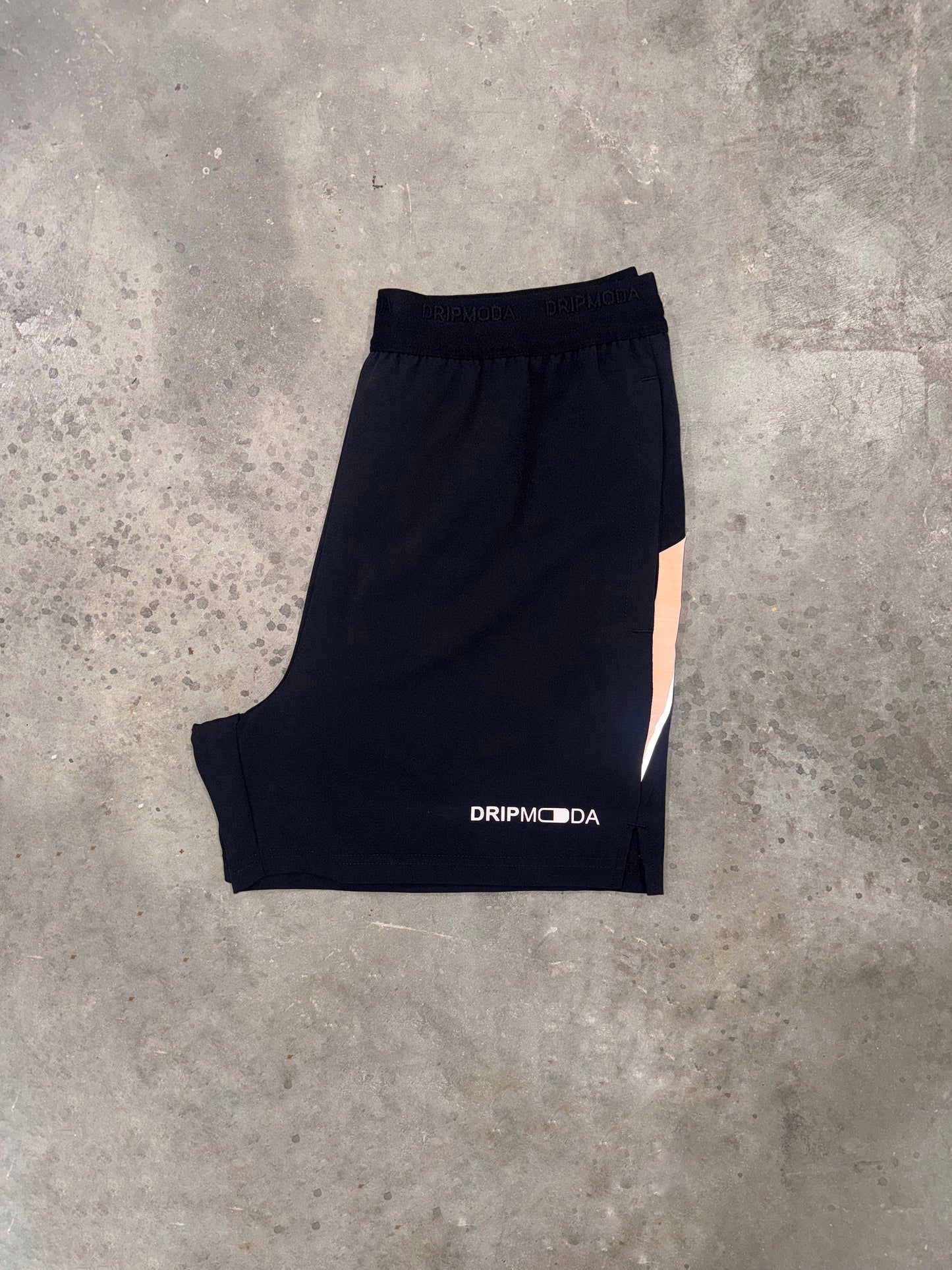 Dripmoda Panel Short - Black / Peach