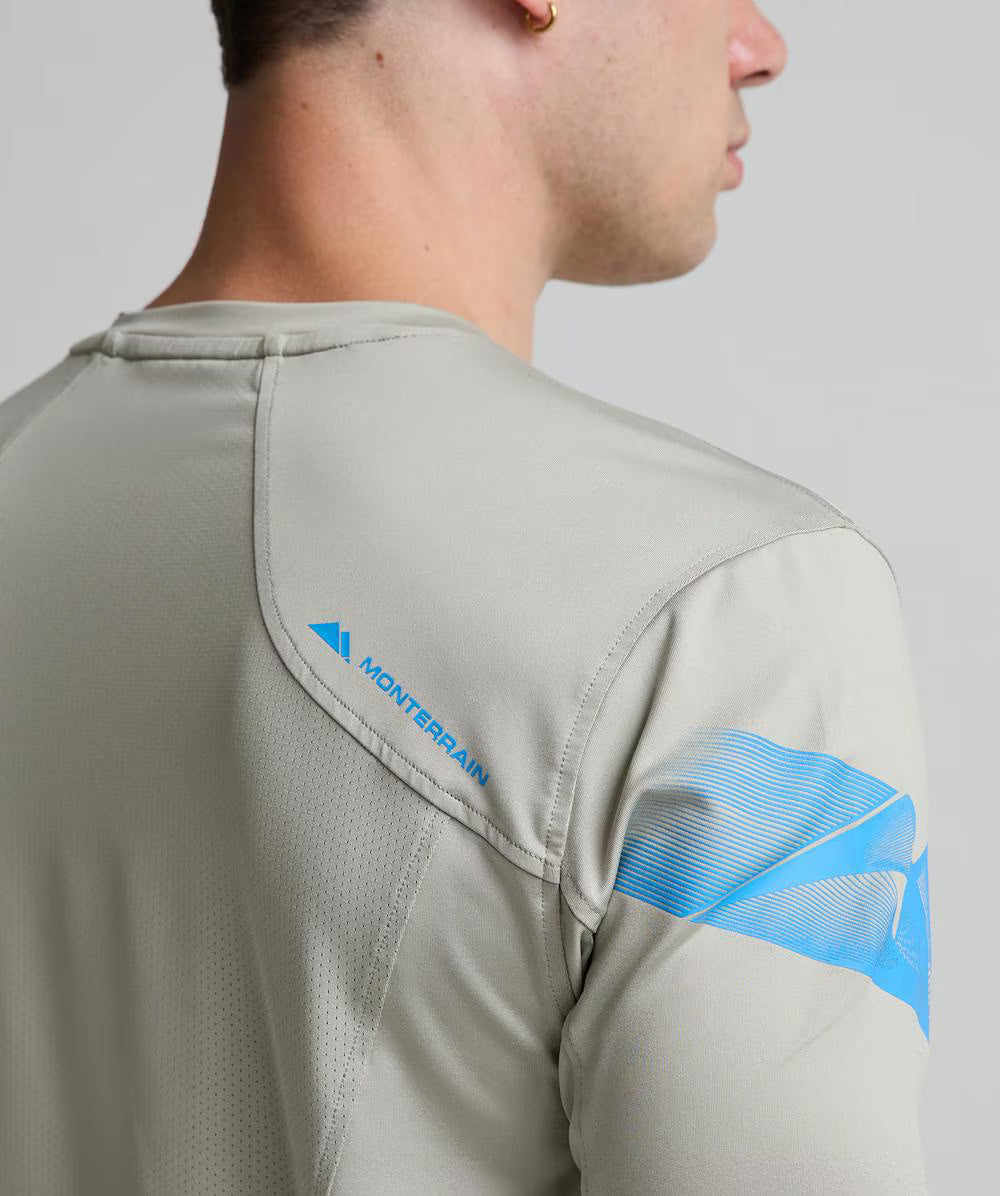 Monterrain Distance T Shirt - Ancient Pewter / Feather Blue from DripModa