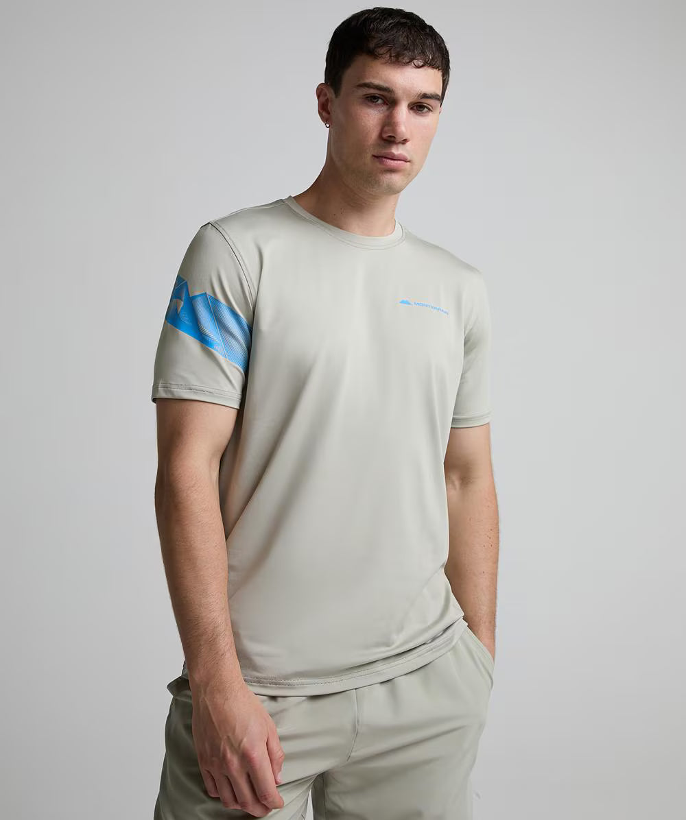 Monterrain Distance T Shirt - Ancient Pewter / Feather Blue from DripModa