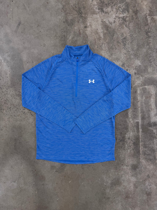 Under Armour Textured Quarter Zip - Blue Atlantis