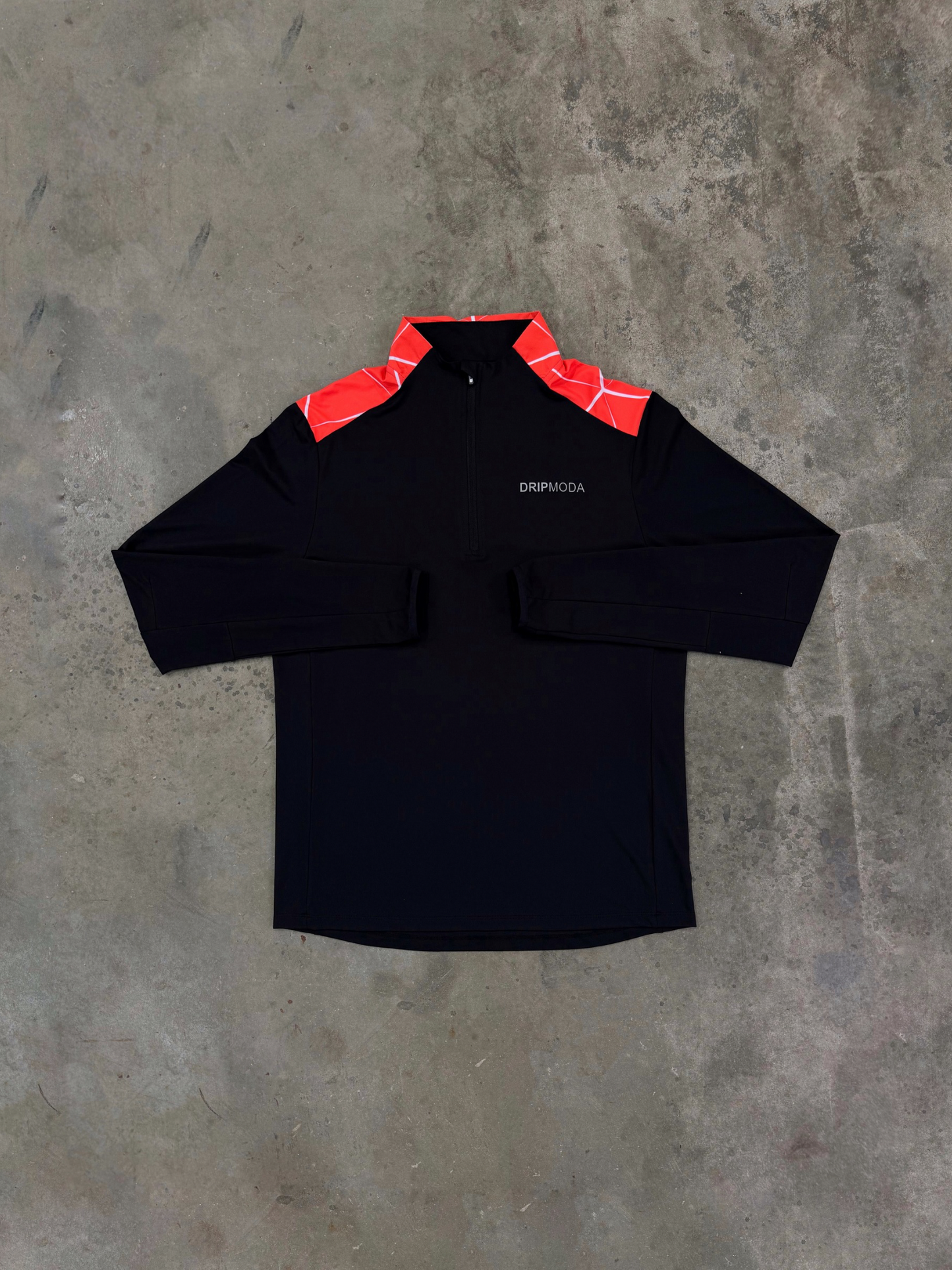 DripModa Precision Quarter Zip - Black / Orange from DripModa