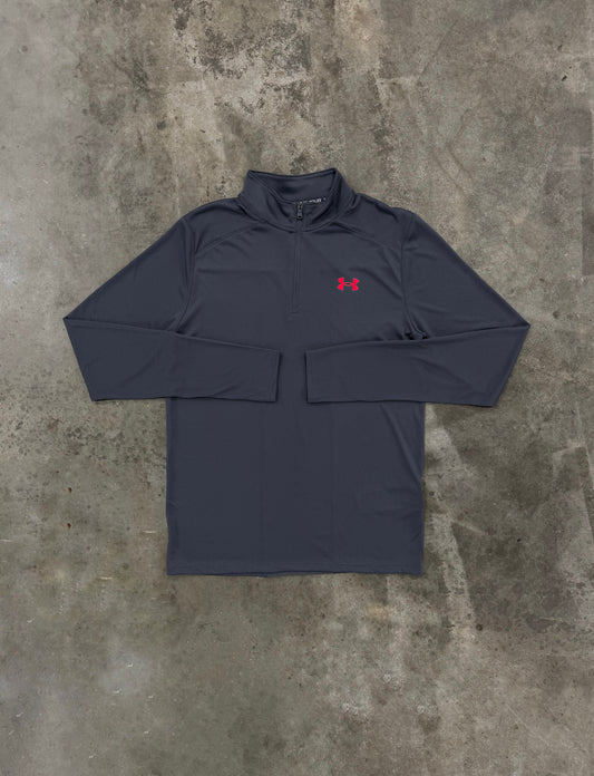 Under Armour Utility Quarter Zip - Castlerock / Red