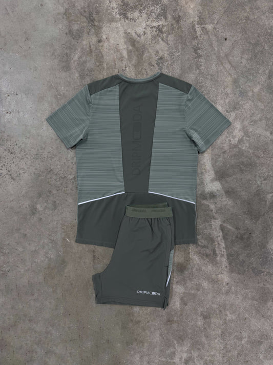 DripModa Panel Agave Set - T Shirt / Short