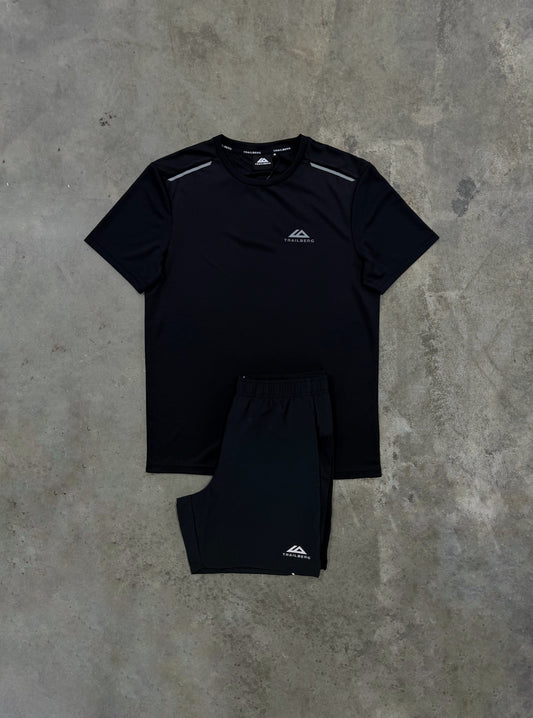 Trailberg Endura Black Set - T Shirt / Short