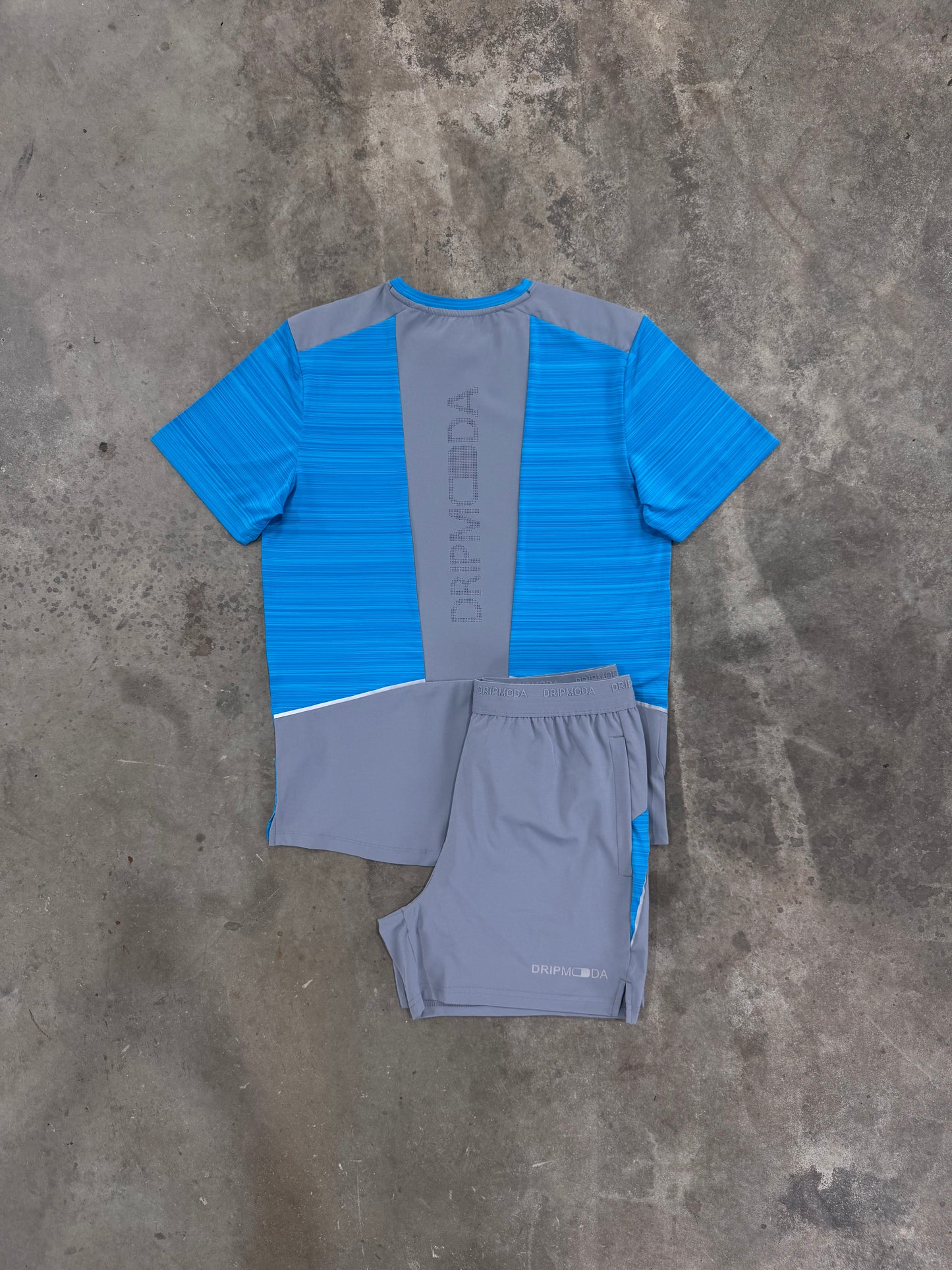 Dripmoda Panel Atomic Blue Set - T Shirt / Short