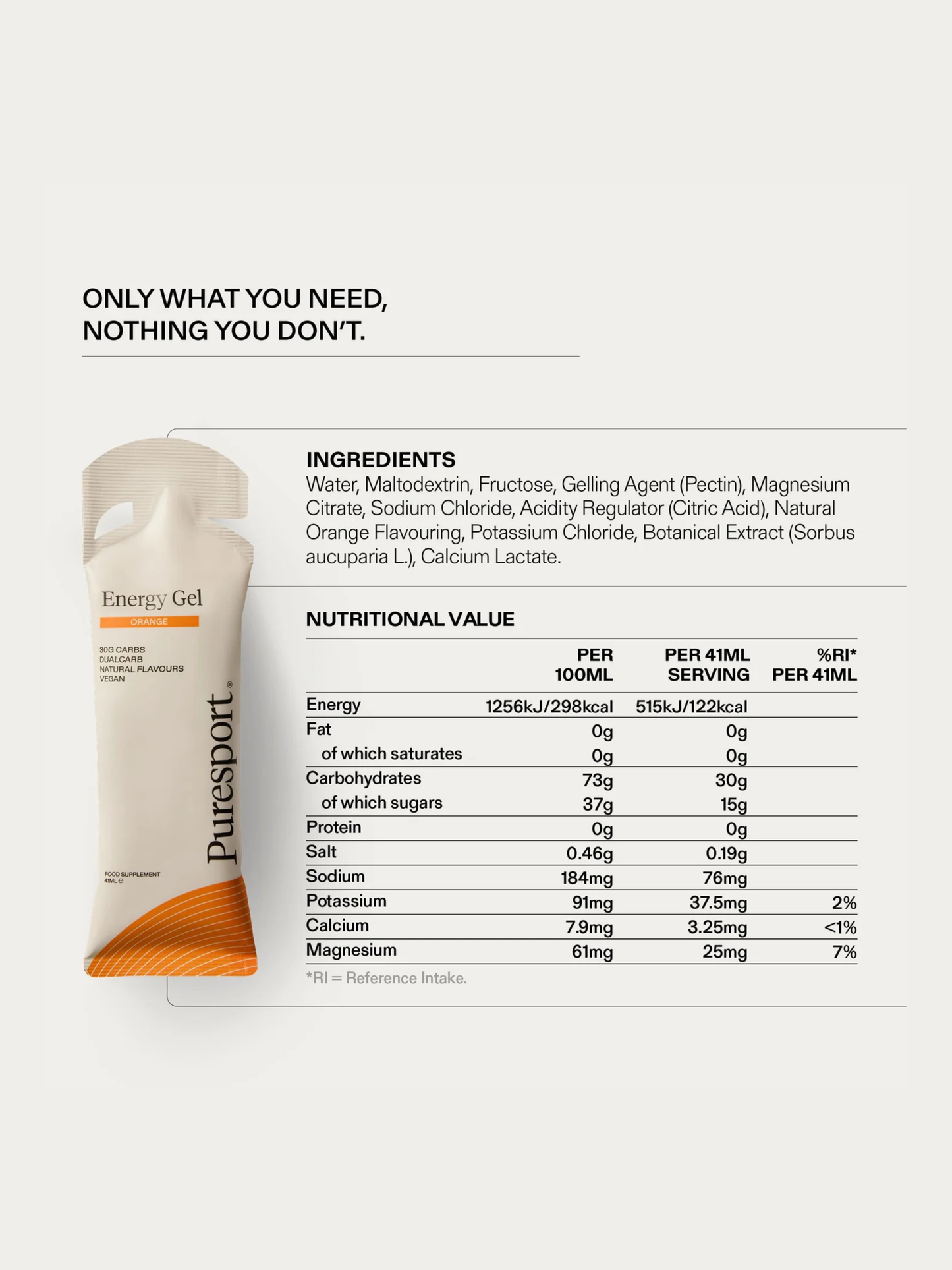 Puresport Energy Gels - Orange