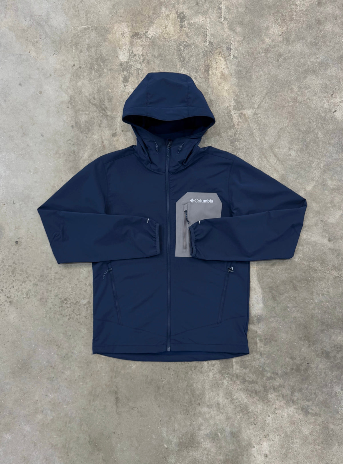 Columbia Tall Heights III Hooded Softshell -  Navy / Grey