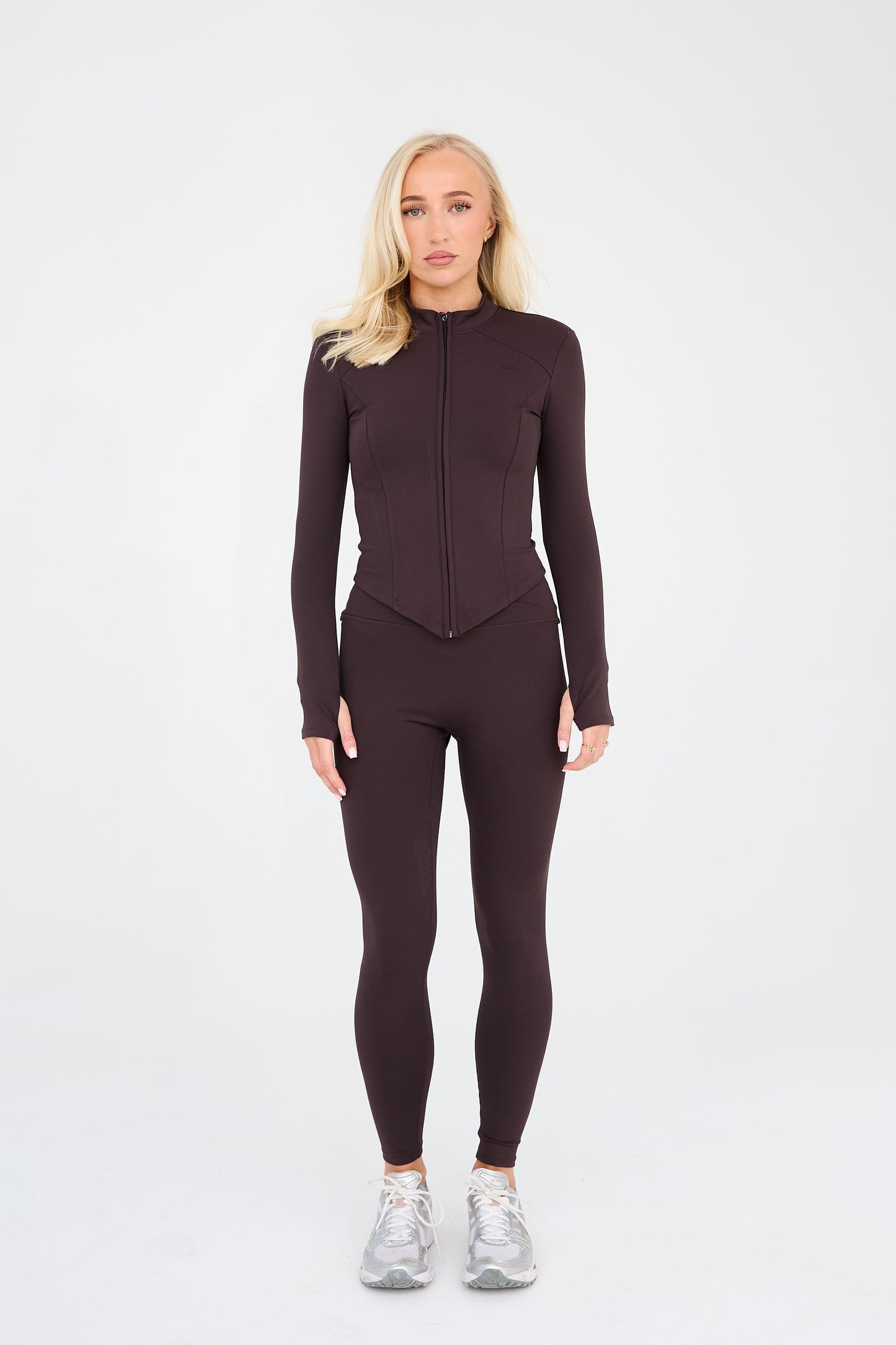 MDA Core Cocoa Zip Up Set - Zip Up Jacket / Wrap Leggings
