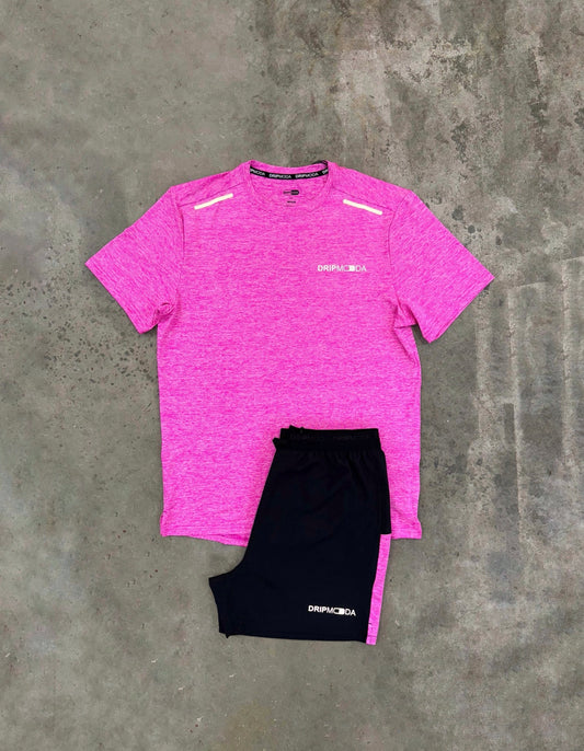 DripModa Pink Space Set - T Shirt / Shorts