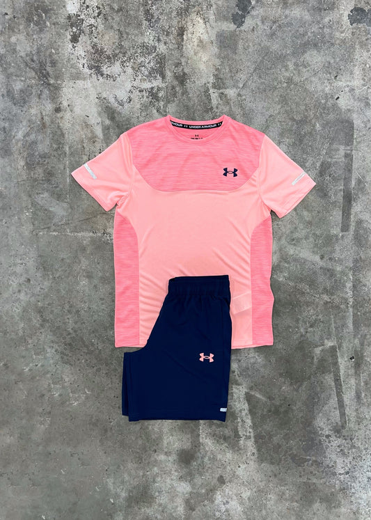 Under Armour Junior Utility Pink Set - T Shirt / Short