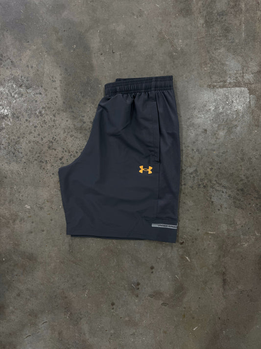 Under Armour Tech Utility Shorts - Grey / Orange Bloc