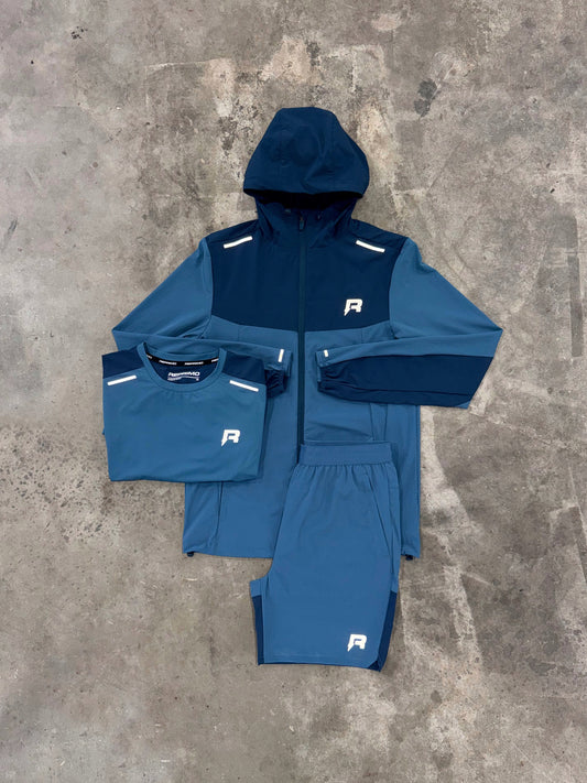 Reprimo Flight Lake Blue 3 Piece Set - Jacket / T Shirt / Short
