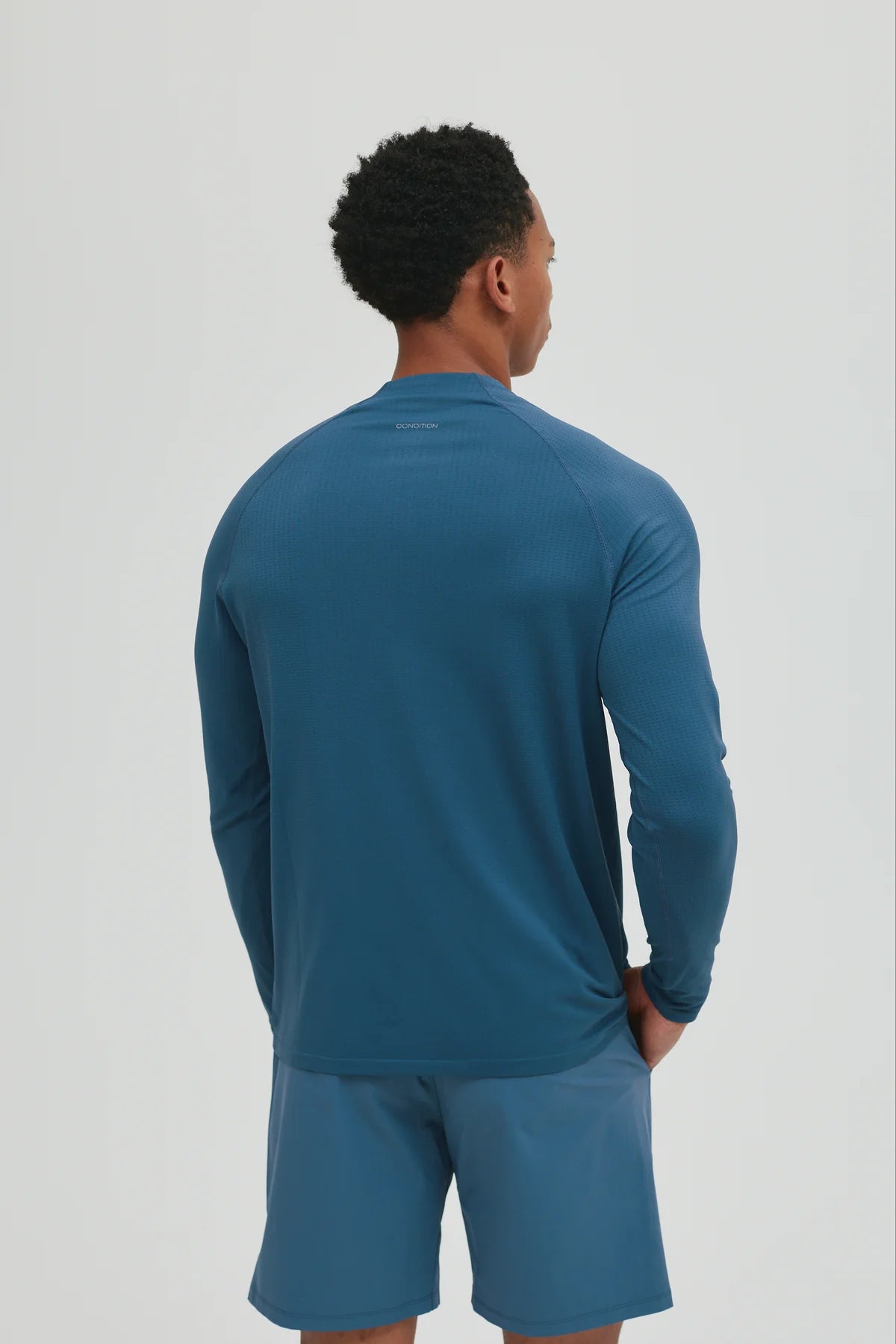 Condition Core Seamless Quarter Zip - Steel Blue
