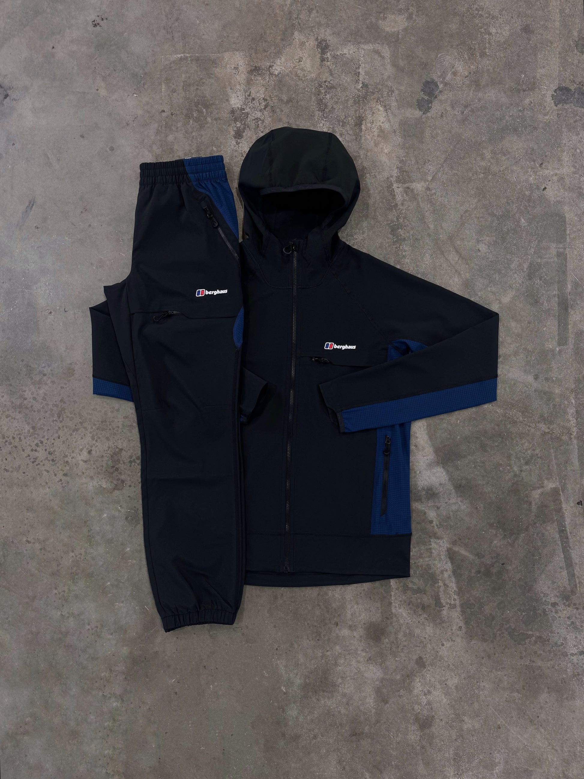 Berghaus Wavertree Black Navy Tracksuit - Jacket / Pant from DripModa