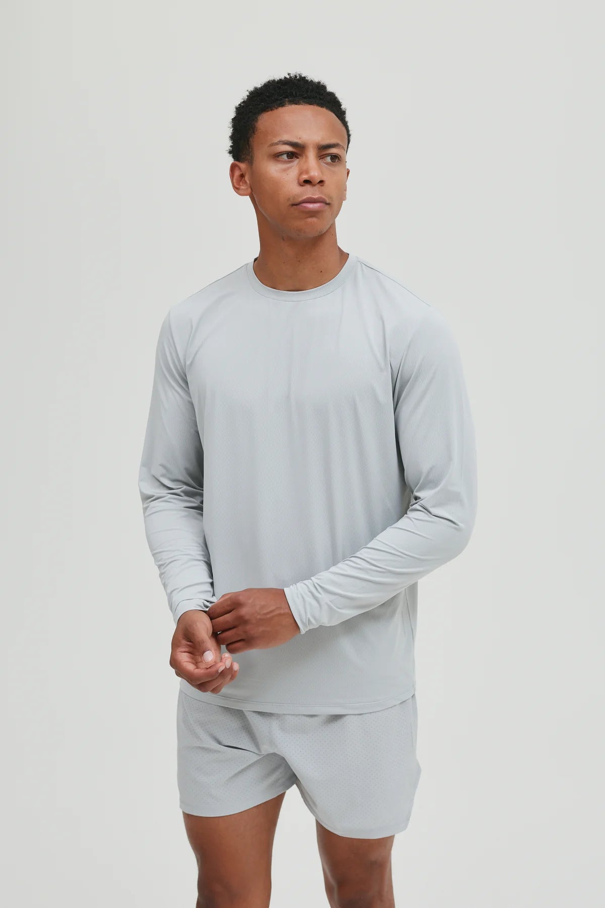 Condition Light Grey Aero Long Sleeve Set - T Shirt / Short