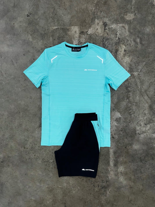 Monterrain Lyder Gleaming Blue Set - T Shirt / Short