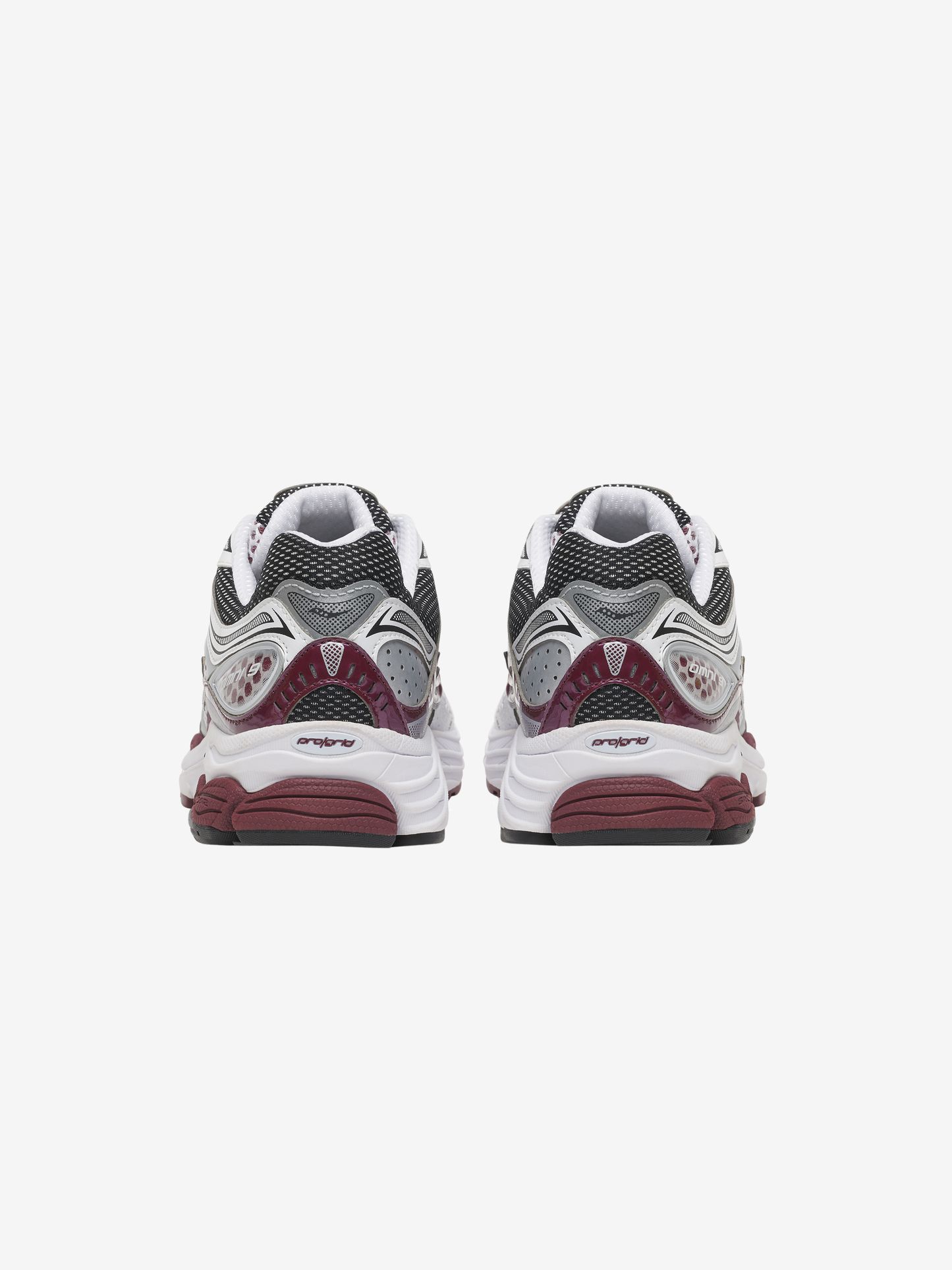 Saucony Omni 9 Trainer - White / Maroon from DripModa