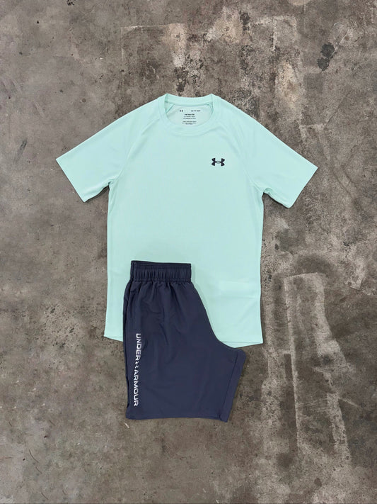 Under Armour Textured Mint Set - T Shirt / Short