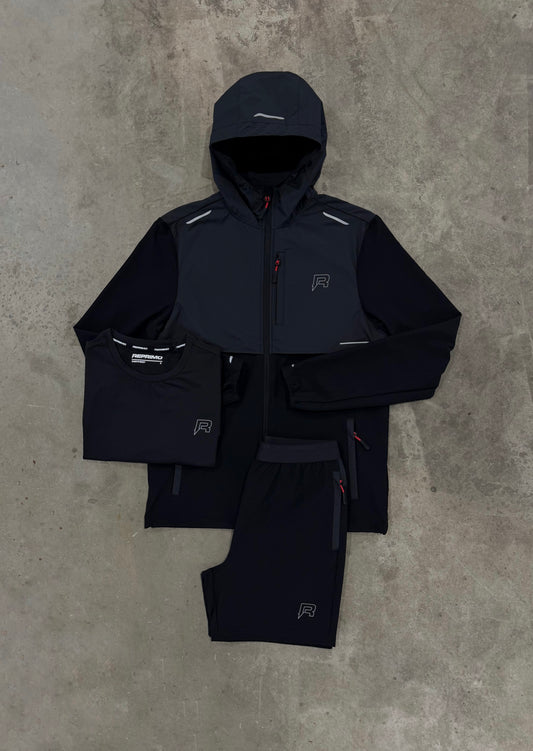 Reprimo Summit Black Red 3 Piece Set - Jacket / T Shirt / Short