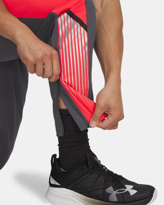 Under Armour Velociti Storm Pant - Charcoal / Crimson from DripModa