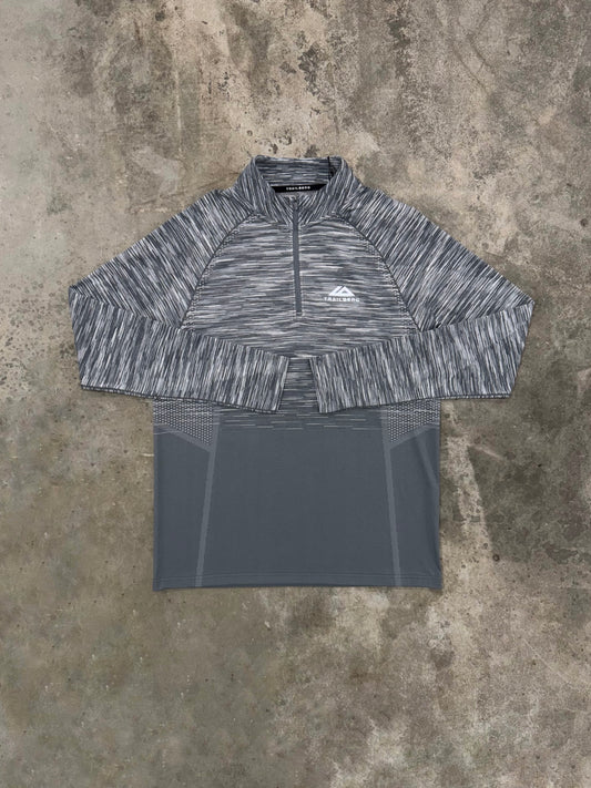 Trailberg Arc Seamless Quarter Zip - Nightfall Grey